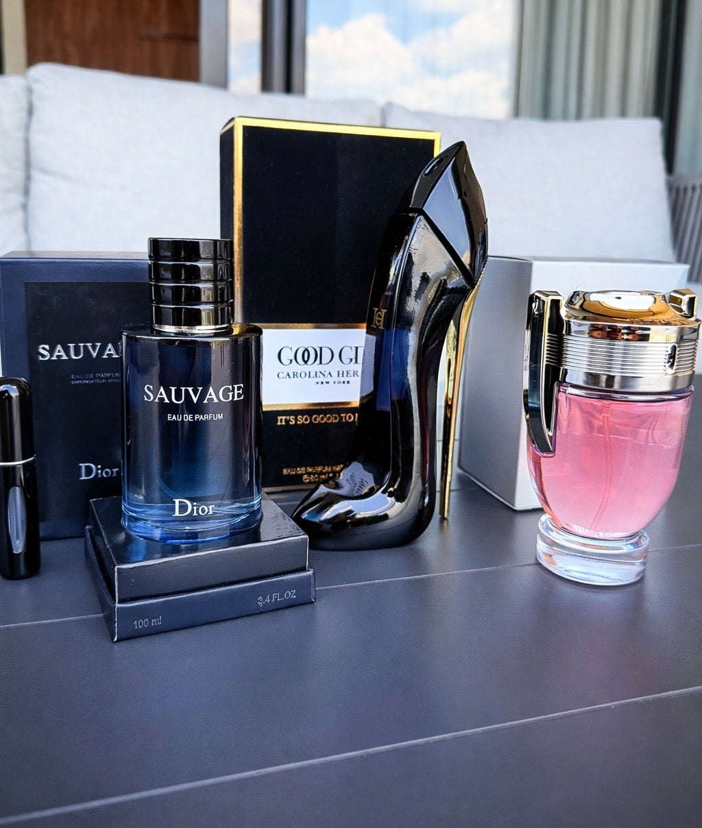 🔥 Arma tu combo de 3 perfumes + perfumero GRATIS🔥 💎 Perfumes de diseñador por menos de lo que cuesta uno solo 🎁 Incluye perfumero GRATIS ⏳ Oferta válida solo hoy